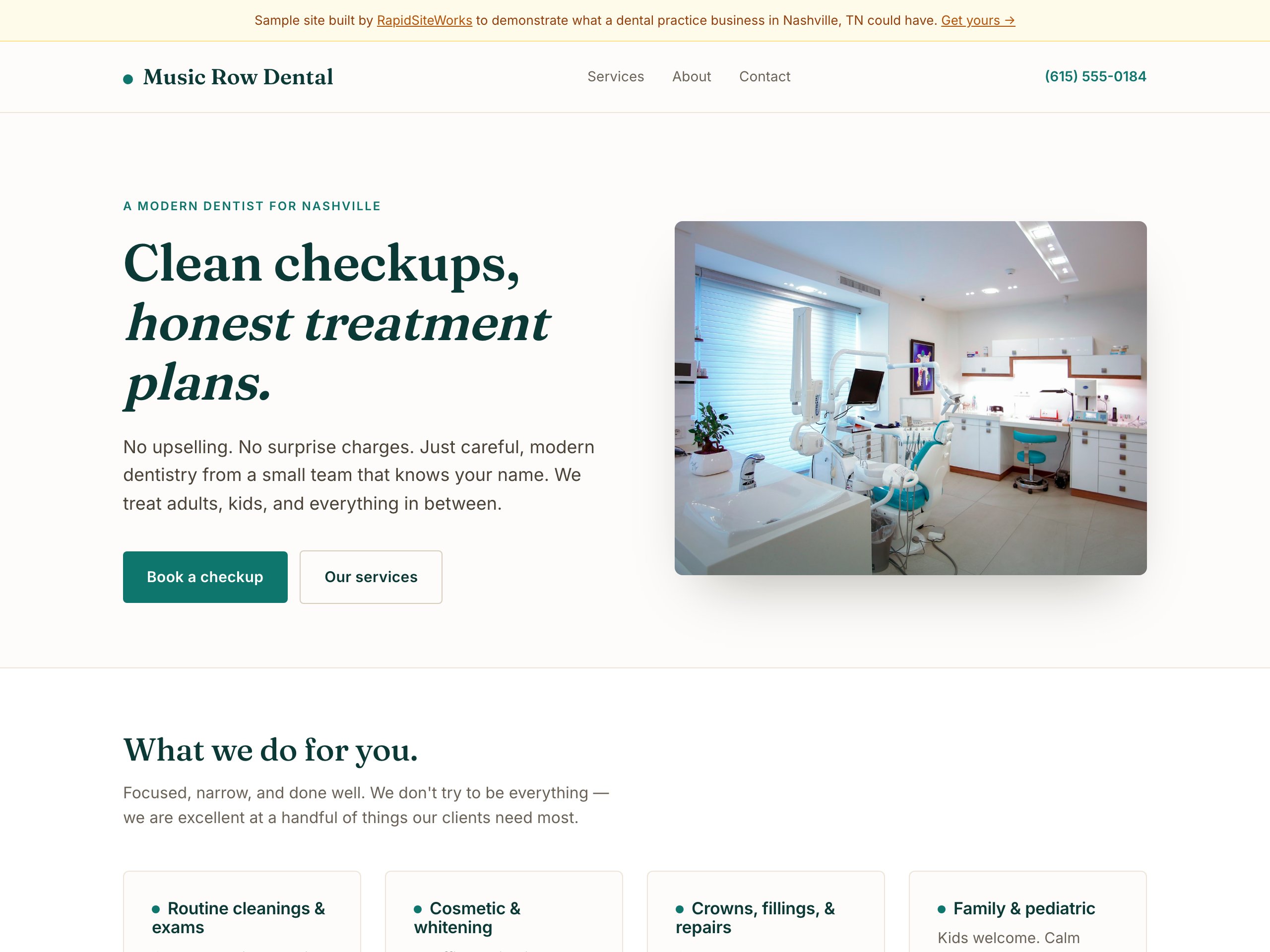 Dental Practice demo · Nashville, TN