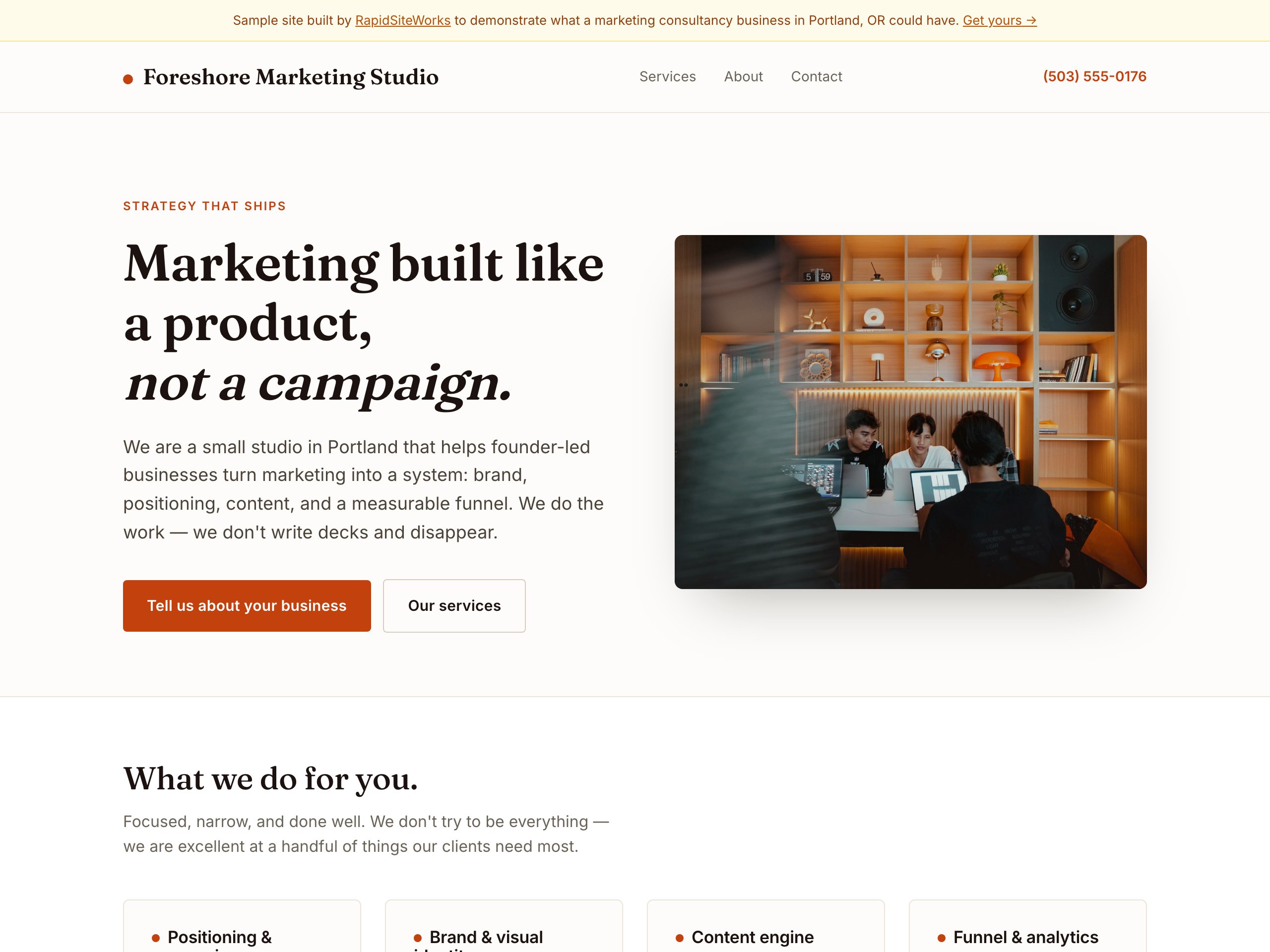 Marketing Consultancy demo · Portland, OR