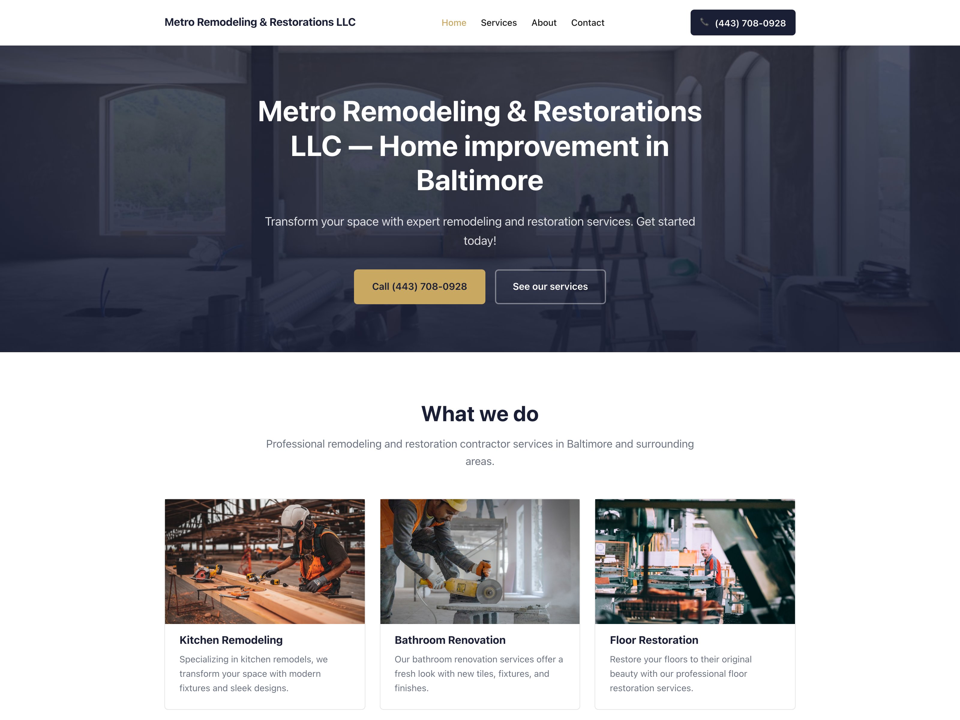 Remodeling demo · Baltimore, MD